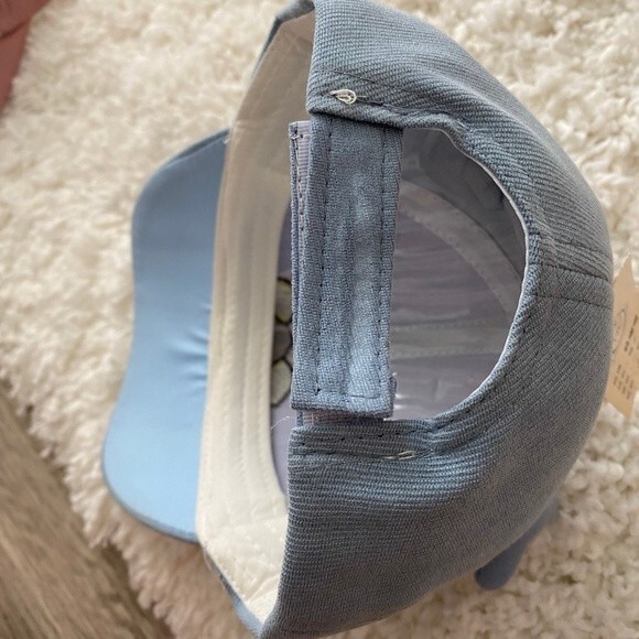 Children's Cute Hat. Blue. One Size. Embroidered "Honey" Writing. Velcro. Fun. - Picture 4 of 7